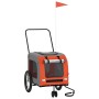 Remolque de bicicleta mascotas hierro tela Oxford naranja gris de , Cochecitos para mascotas - Ref: Foro24-93851, Precio: 108...