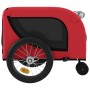 Remolque de bicicleta mascotas hierro tela Oxford rojo negro de , Cochecitos para mascotas - Ref: Foro24-94020, Precio: 109,3...