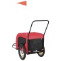 Remolque de bicicleta mascotas hierro tela Oxford rojo negro de , Cochecitos para mascotas - Ref: Foro24-94020, Precio: 109,3...
