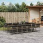 Set comedor de jardín con cojines 13 pzas ratán sintético gris en Conjuntos de jardín | Comprar online en Foru.es