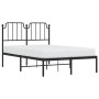 Estructura de cama con cabecero metal negro 120x200 cm de , Camas y somieres - Ref: Foro24-373885, Precio: 85,46 €, Descuento: %