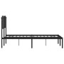 Estructura de cama con cabecero metal negro 120x200 cm de , Camas y somieres - Ref: Foro24-373885, Precio: 85,46 €, Descuento: %