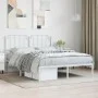 White metal bed frame with headboard 140x200 cm by , Beds and slatted bases - Ref: Foro24-373937, Price: 86,87 €, Discount: %