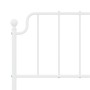 Estructura cama metal con cabecero y estribo blanco 150x200 cm de , Camas y somieres - Ref: Foro24-373956, Precio: 107,52 €, ...