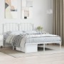 Estructura de cama de metal con cabecero blanca 135x190 cm de , Camas y somieres - Ref: Foro24-373935, Precio: 90,34 €, Descu...