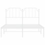 Estructura de cama de metal con cabecero blanca 135x190 cm de , Camas y somieres - Ref: Foro24-373935, Precio: 90,34 €, Descu...
