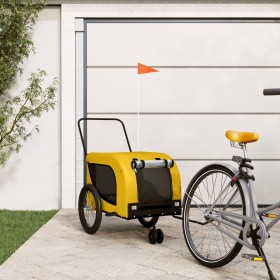 Remolque bicicleta mascotas hierro tela Oxford amarillo negro de , Cochecitos para mascotas - Ref: Foro24-94029, Precio: 123,...