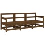 Juego de muebles jardín 3 pzas madera maciza pino marrón miel de , Sofás modulares de exterior - Ref: Foro24-825530, Precio: ...
