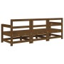 Juego de muebles jardín 3 pzas madera maciza pino marrón miel de , Sofás modulares de exterior - Ref: Foro24-825530, Precio: ...