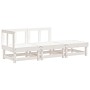 Juego de muebles de jardín 3 pzas madera maciza de pino blanco de , Sofás modulares de exterior - Ref: Foro24-825409, Precio:...