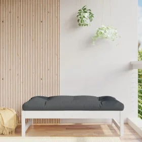 Solid white pine garden stool 120x80 cm by , Modular outdoor sofas - Ref: Foro24-825710, Price: 101,88 €, Discount: %