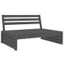 Sofá central de jardín madera maciza de pino gris 120x80 cm de , Sofás modulares de exterior - Ref: Foro24-825746, Precio: 13...