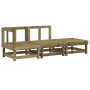 Juego de muebles de jardín 3 pzas madera de pino impregnada de , Sofás modulares de exterior - Ref: Foro24-825414, Precio: 14...