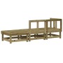 Juego de muebles de jardín 3 pzas madera de pino impregnada de , Sofás modulares de exterior - Ref: Foro24-825414, Precio: 14...