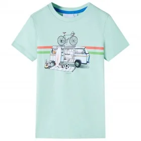 Camiseta infantil verde menta claro 104 de , Camisetas para niños - Ref: Foro24-12045, Precio: 8,32 €, Descuento: %