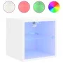 Mueble de TV de pared con luces LED blanco 30x28,5x30 cm de , Muebles TV - Ref: Foro24-836973, Precio: 26,90 €, Descuento: %