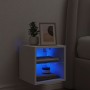 Mueble de TV de pared con luces LED blanco 30x28,5x30 cm de , Muebles TV - Ref: Foro24-836973, Precio: 27,23 €, Descuento: %