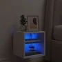 Mueble de TV de pared con luces LED blanco 30x28,5x30 cm de , Muebles TV - Ref: Foro24-836973, Precio: 26,90 €, Descuento: %