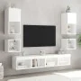 Mueble de TV de pared con luces LED blanco 30x28,5x30 cm de , Muebles TV - Ref: Foro24-836973, Precio: 26,90 €, Descuento: %