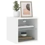 Mueble de TV de pared con luces LED blanco 30x28,5x30 cm de , Muebles TV - Ref: Foro24-836973, Precio: 26,90 €, Descuento: %