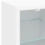 Mueble de TV de pared con luces LED blanco 30x28,5x30 cm de , Muebles TV - Ref: Foro24-836973, Precio: 26,90 €, Descuento: %