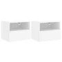 Muebles de pared TV 2 uds madera ingeniería blanco 40x30x30 cm de , Muebles TV - Ref: Foro24-836841, Precio: 42,79 €, Descuen...
