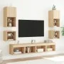 Muebles TV de pared luces LED 2 uds roble Sonoma 30x28,5x30 cm de , Muebles TV - Ref: Foro24-836978, Precio: 38,60 €, Descuen...