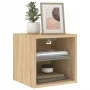 Muebles TV de pared luces LED 2 uds roble Sonoma 30x28,5x30 cm de , Muebles TV - Ref: Foro24-836978, Precio: 38,60 €, Descuen...