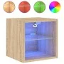 Muebles TV de pared luces LED 2 uds roble Sonoma 30x28,5x30 cm de , Muebles TV - Ref: Foro24-836978, Precio: 38,60 €, Descuen...