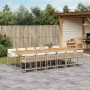 Set comedor de jardín con cojines 13 pzas ratán sintético beige en Conjuntos de jardín | Comprar online en Foru.es