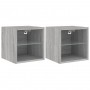 Muebles TV de pared luces LED 2 uds gris Sonoma 30x28,5x30 cm de , Muebles TV - Ref: Foro24-836984, Precio: 40,17 €, Descuent...
