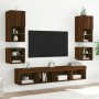 Muebles TV de pared luces LED 2 uds roble marrón 30x28,5x30 cm de , Muebles TV - Ref: Foro24-836986, Precio: 40,39 €, Descuen...