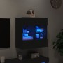 Mueble de TV de pared con luces LED negro 58,5x30x60,5 cm de , Muebles TV - Ref: Foro24-837093, Precio: 57,37 €, Descuento: %