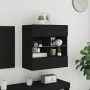 Mueble de TV de pared con luces LED negro 58,5x30x60,5 cm de , Muebles TV - Ref: Foro24-837093, Precio: 57,37 €, Descuento: %