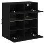 Mueble de TV de pared con luces LED negro 58,5x30x60,5 cm de , Muebles TV - Ref: Foro24-837093, Precio: 57,37 €, Descuento: %