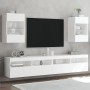 Muebles de TV de pared con luces LED 2 uds blanco 40x30x60,5 cm de , Muebles TV - Ref: Foro24-837079, Precio: 114,05 €, Descu...