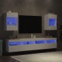 Muebles de TV de pared con luces LED 2 uds blanco 40x30x60,5 cm de , Muebles TV - Ref: Foro24-837079, Precio: 114,05 €, Descu...