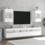 Muebles de TV de pared con luces LED 2 uds blanco 40x30x60,5 cm de , Muebles TV - Ref: Foro24-837079, Precio: 114,05 €, Descu...