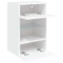 Muebles de TV de pared con luces LED 2 uds blanco 40x30x60,5 cm de , Muebles TV - Ref: Foro24-837079, Precio: 114,05 €, Descu...