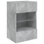 Muebles TV de pared luces LED 2 uds gris hormigón 40x30x60,5 cm de , Muebles TV - Ref: Foro24-837085, Precio: 97,14 €, Descue...