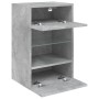 Muebles TV de pared luces LED 2 uds gris hormigón 40x30x60,5 cm de , Muebles TV - Ref: Foro24-837085, Precio: 97,14 €, Descue...