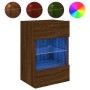 Muebles TV de pared luces LED 2 uds roble marrón 40x30x60,5 cm de , Muebles TV - Ref: Foro24-837091, Precio: 93,38 €, Descuen...