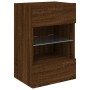 Muebles TV de pared luces LED 2 uds roble marrón 40x30x60,5 cm de , Muebles TV - Ref: Foro24-837091, Precio: 93,38 €, Descuen...