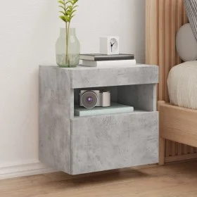 Mueble de TV de pared con luces LED gris hormigón 40x30x40 cm de , Muebles TV - Ref: Foro24-837175, Precio: 34,40 €, Descuent...