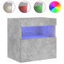 Mueble de TV de pared con luces LED gris hormigón 40x30x40 cm de , Muebles TV - Ref: Foro24-837175, Precio: 34,84 €, Descuent...