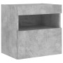 Mueble de TV de pared con luces LED gris hormigón 40x30x40 cm de , Muebles TV - Ref: Foro24-837175, Precio: 34,84 €, Descuent...