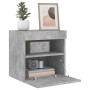 Mueble de TV de pared con luces LED gris hormigón 40x30x40 cm de , Muebles TV - Ref: Foro24-837175, Precio: 34,84 €, Descuent...