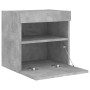 Mueble de TV de pared con luces LED gris hormigón 40x30x40 cm de , Muebles TV - Ref: Foro24-837175, Precio: 34,84 €, Descuent...