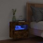 Mueble de TV de pared con luces LED roble ahumado 40x30x40 cm de , Muebles TV - Ref: Foro24-837177, Precio: 35,14 €, Descuent...