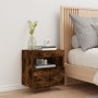 Mueble de TV de pared con luces LED roble ahumado 40x30x40 cm de , Muebles TV - Ref: Foro24-837177, Precio: 35,14 €, Descuent...
